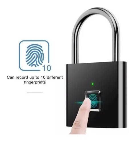 Cadeado Digital Biométrico Carga Usb Até 10 Usuários - 3