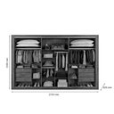 Ver imagem 2 de Guarda-roupa Toronto 3 Portas 1 Espelho Branco