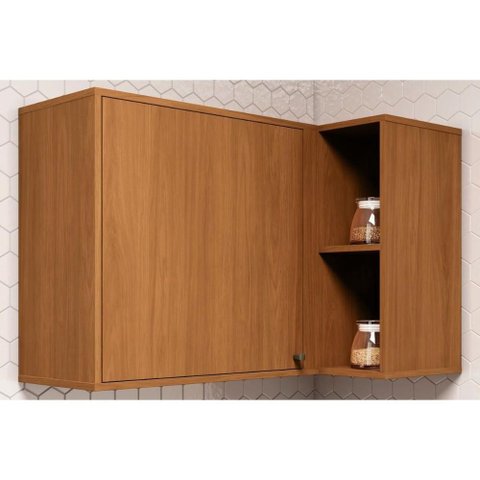 Armário Cozinha Venaly 1PORTA Canto Reto Cinamomo Henn