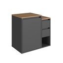 Ver imagem 1 de Balcão Gabinete de Banheiro Suspenso 60 Bahamas com 1 Porta