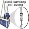 Cadeirinha / Assento de Transporte para cães e gatos até 10 kilos - Tubline  - Cinza e Azul - 2