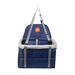 Cadeirinha / Assento de Transporte para cães e gatos até 10 kilos - Tubline  - Cinza e Azul - 6