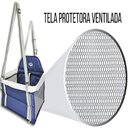 Ver imagem 3 de Cadeirinha / Assento de Transporte para cães e gatos até 10 kilos - Tubline  - Cinza e Azul