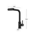 Ver imagem 5 de Torneira Gourmet Misturador Monocomando Cozinha de Bancada Extensível Inox 304 Preta Brinovar