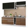 Armário de Cozinha Completa 220cm Branco/Preto/Rustic Parma Madesa 03 - 3