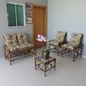 Kit Sofá de Bambu 4 Lugares com Almofadas Floral - 2