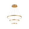 Lustre Pendente Moderno Anéis LED 3 Arcos Pé Direito Duplo - 1