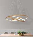 Ver imagem 4 de Lustre Pendente Moderno Anéis LED 3 Arcos Pé Direito Duplo