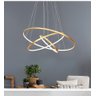 Lustre Pendente Moderno Anéis LED 3 Arcos Pé Direito Duplo - 3