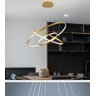 Lustre Pendente Moderno Anéis LED 3 Arcos Pé Direito Duplo - 2