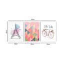 Ver imagem 3 de Quadro 40x30cm Torre Eiffel Geométrico Bicicleta