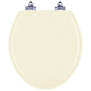 Assento Sanitário Laqueado Soft Close Convencional Bege Claro para Vaso Incepa