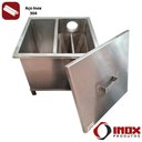 Ver imagem 3 de Caixa de Gordura Inox - Modelo 02 - Inox 304 - 30x30x25 Cm
