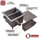 Ver imagem 2 de Caixa de Gordura Inox - Modelo 02 - Inox 304 - 30x30x25 Cm