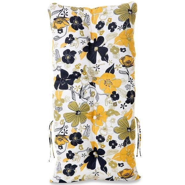 Kit Sofá e Cadeiras de Bambu 5L com Almofadas Flores Preta - 3