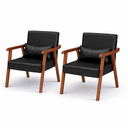 Ver imagem 1 de Kit Poltrona Aurora Corino com Almofada Decorativa:preto