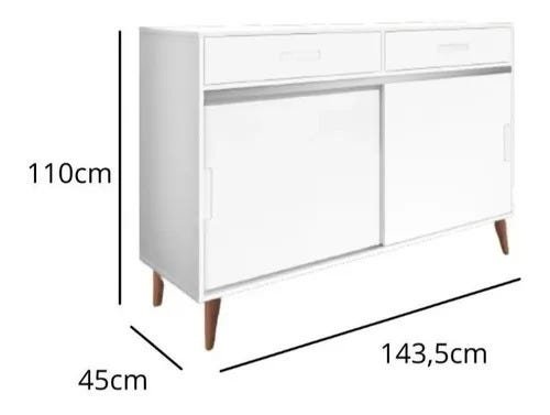 SAPATEIRA GRÉCIA BRANCA COM 2 PORTAS DE CORRER E 2 GAVETAS - 3