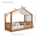 Ver imagem 2 de Cama Montessoriana Infantil Casinha Madeira Maciça - Mel