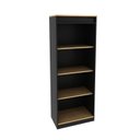 Ver imagem 4 de Kit 2 Estantes de Livros 4 Prateleiras 60x160cm Preto e Amêndoa