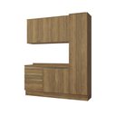 Ver imagem 2 de Armário de Cozinha Compacta 100% Mdf 190cm Nogueira Celeste Kappesberg