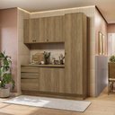 Ver imagem 1 de Armário de Cozinha Compacta 100% Mdf 190cm Nogueira Celeste Kappesberg