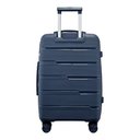 Ver imagem 5 de Mala Média 23kg em Polipropileno Rodas 360º Cadeado Tsa Gladiador P2m:azul Marinho