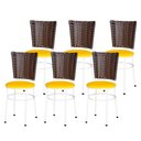 Ver imagem 1 de 6 Cadeiras para Mesa Branca Hawai Avelã Cor:amarelo