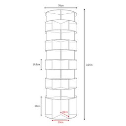 Sapateira Giratória com Divisória para Botas 2.25m Branca - 6