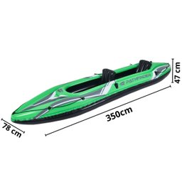 Caiaque Inflável Duplo 2 Pessoas com 2 Remos e Bomba de Ar Importway Iwci-002 Pathfinder - 2