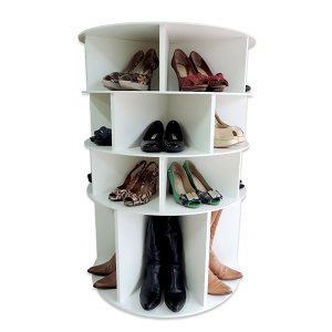 Sapateira Giratória com Divisória para Botas 1.05m Branca