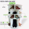 Sapateira Giratória com Divisória para Botas 1.05m Branca - 3