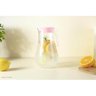 Jarra para Água e Suco com Tampa e Alça 2L Transparente e Rosa Quartzo Ou - 2