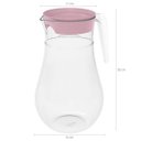Ver imagem 3 de Jarra para Água e Suco com Tampa e Alça 2L Transparente e Rosa Quartzo Ou
