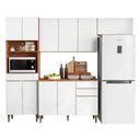 Ver imagem 1 de Armário de Cozinha Completa 11 Portas 3 Gavetas 100% MDF Clara