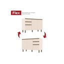 Ver imagem 2 de Gabinete P/pia Cozinha Balcão Connect C/2 Gavetas e 3 Portas 120x51x82cm Off White - Henn