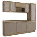 Ver imagem 2 de Armário de Cozinha Modulada Completa Reta 7 Peças 2,50m 286 Botanic Kappesberg