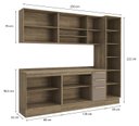 Ver imagem 3 de Armário de Cozinha Modulada Completa Reta 7 Peças 2,50m 286 Botanic Kappesberg