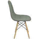 Ver imagem 2 de Cadeira Charles Eames Botonê Eiffel Wood Estofada Couro - Cinza