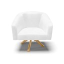 Ver imagem 3 de Kit 02 Poltronas Giratória Stella Corano Branco Base Madeira MA30 - D’Rossi