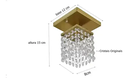 Ver imagem 3 de Kit 2 Lustre Legitimo Cristais Hall Lavabo Dourado