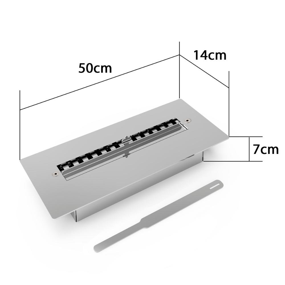 Lareira Ecológica para Embutir Saro Q50 Abertura Da Chama 50cm Inox - 2