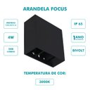 Ver imagem 3 de Arandela LED Focus Facho Duplo Ajustável 4W 3000K Preta