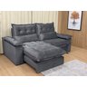 Sofá Retrátil Reclinável 2,50 M Cinza Escuro 3790 Macae - 4