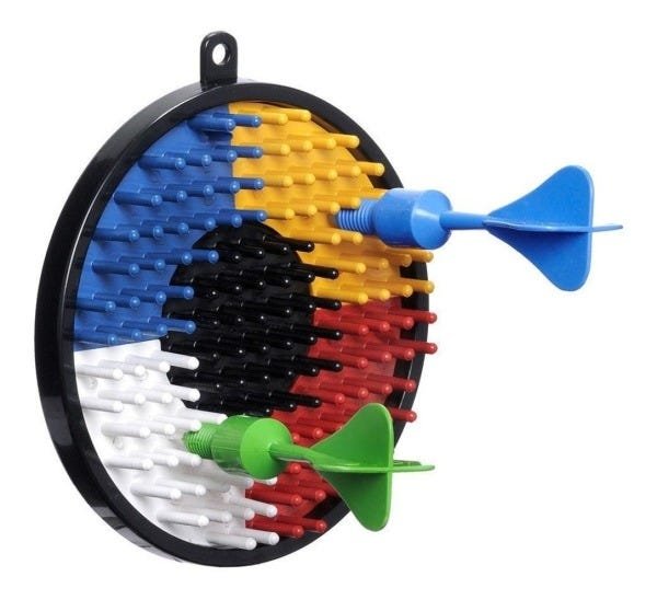 Brinquedo Mini Jogo de Dardos Alvo Certo Com 2 Dardos Usual ...
