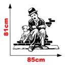 Ver imagem 2 de Adesivo Decorativo Charles Chaplin Cinema Charlie