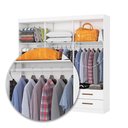 Ver imagem 6 de Guarda-roupa Casal Mondo 6 Portas 4 Gavetas Branco - Pnr Móveis
