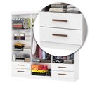 Ver imagem 5 de Guarda-roupa Casal Mondo 6 Portas 4 Gavetas Branco - Pnr Móveis