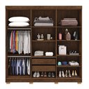 Ver imagem 6 de Guarda Roupa Casal Doral 218cm 6 Portas de Bater 2 Gavetas Nogueira G98 - Gran Belo
