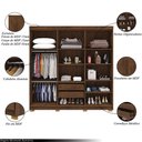 Ver imagem 3 de Guarda Roupa Casal Doral 218cm 6 Portas de Bater 2 Gavetas Nogueira G98 - Gran Belo