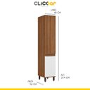 Ver imagem 7 de Cozinha Completa Modulada 288cm 4 Peças 10 Portas 3 Gavetas MDP Mel Branco - Clicklar